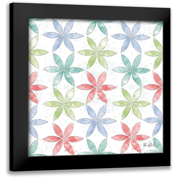 Pertiet, Katie 15x15 Black Modern Framed Museum Art Print Titled - Spring Splash Pattern III