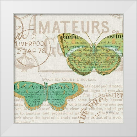 Pertiet, Katie 15x15 White Modern Wood Framed Museum Art Print Titled - Bookshelf Botanical IX