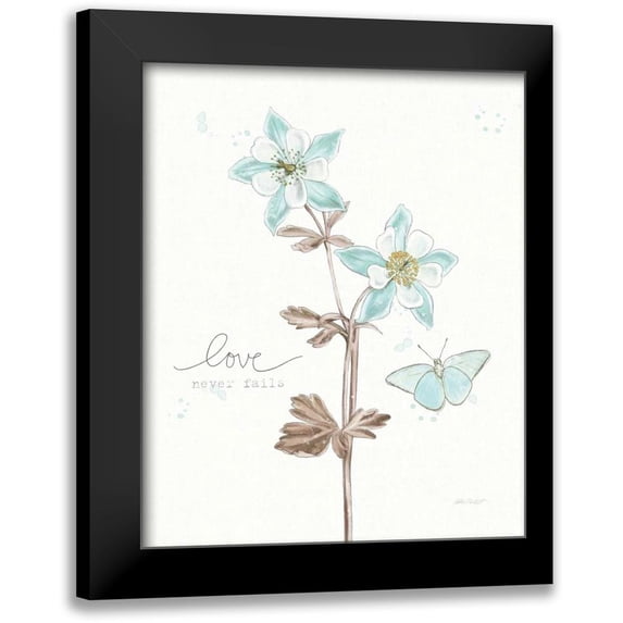Pertiet, Katie 15x18 Black Modern Framed Museum Art Print Titled - Bits of Blue IV