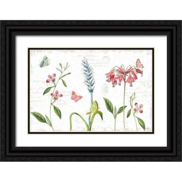 Pertiet, Katie 18x13 Black Ornate Wood Framed with Double Matting Museum Art Print Titled - Spring Fields I