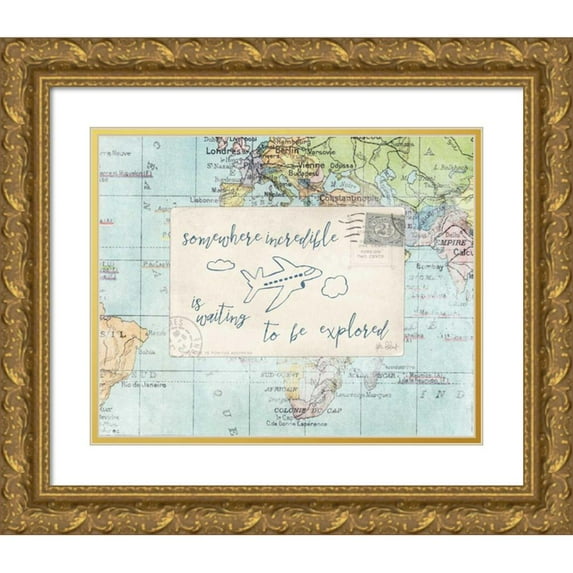 Pertiet, Katie 18x15 Gold Ornate Wood Framed with Double Matting Museum Art Print Titled - Travel Posts IV