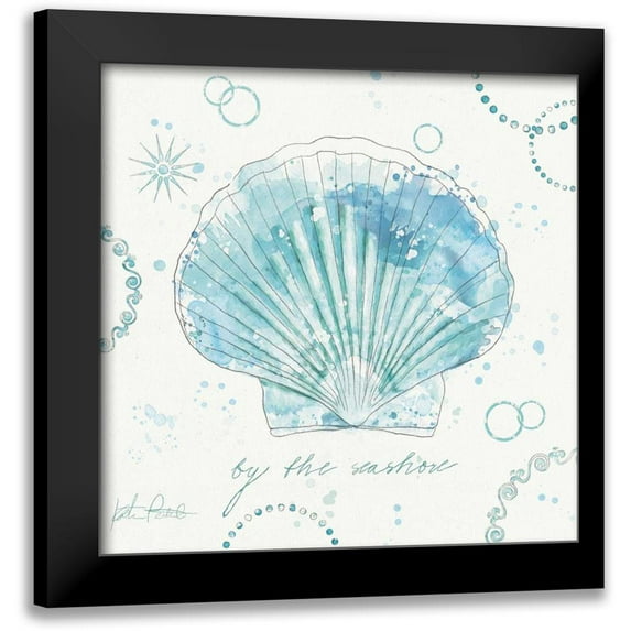 Pertiet, Katie 20x20 Black Modern Framed Museum Art Print Titled - Coastal Splash II