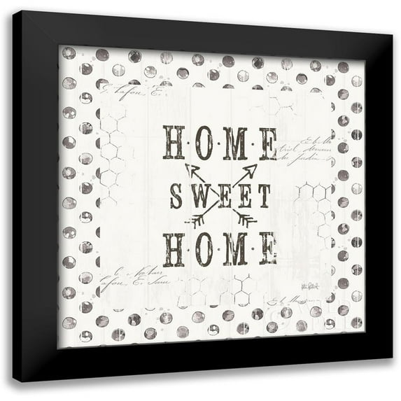 Pertiet, Katie 20x20 Black Modern Framed Museum Art Print Titled - Farmhouse Fresh 01A Home Sweet Home