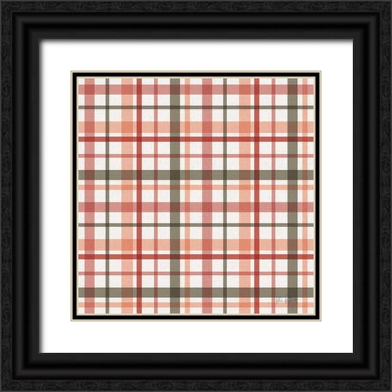 Pertiet, Katie 20x20 Black Ornate Wood Framed with Double Matting Museum Art Print Titled - Vintage Petals Pattern IV
