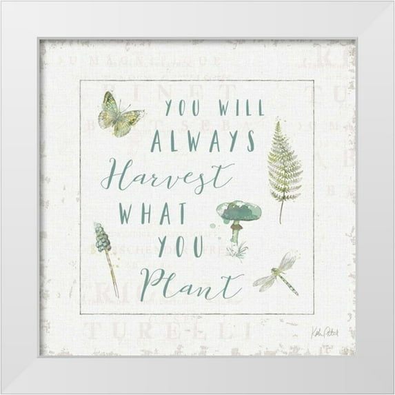 Pertiet, Katie 20x20 White Modern Wood Framed Museum Art Print Titled - In the Forest V Harvest