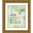 thumbnail image 1 of Pertiet, Katie 20x24 Gold Ornate Wood Framed with Double Matting Museum Art Print Titled - Map Sentiments IV, 1 of 4