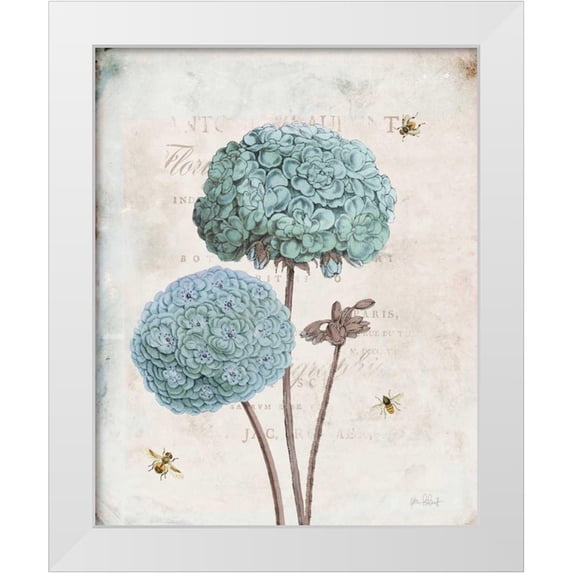 Pertiet, Katie 20x24 White Modern Wood Framed Museum Art Print Titled - Geranium Study II