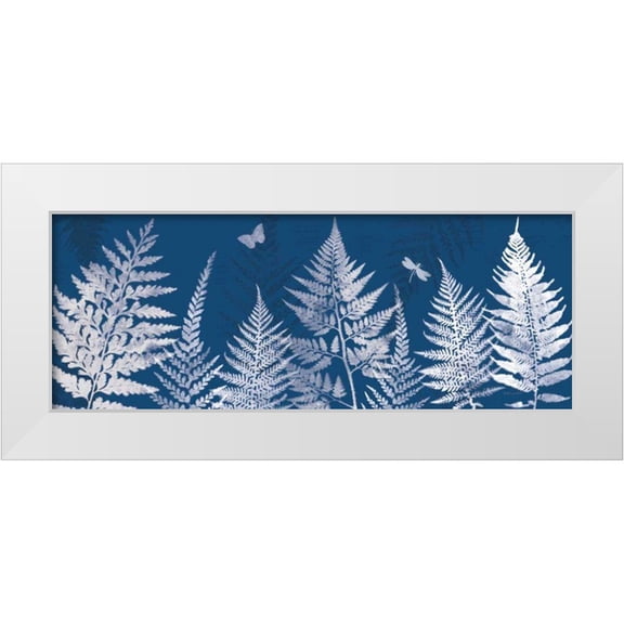 Pertiet, Katie 24x12 White Modern Wood Framed Museum Art Print Titled - True Blue I Panel