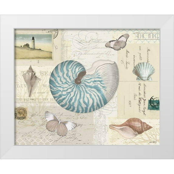 Pertiet, Katie 24x20 White Modern Wood Framed Museum Art Print Titled - Beach Wonders I