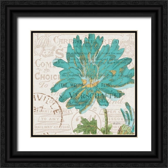 Pertiet, Katie 26x26 Black Ornate Wood Framed with Double Matting Museum Art Print Titled - Bookshelf Botanical IV