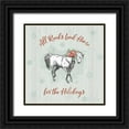 thumbnail image 1 of Pertiet, Katie 26x26 Black Ornate Wood Framed with Double Matting Museum Art Print Titled - Farmhouse Christmas IV, 1 of 4