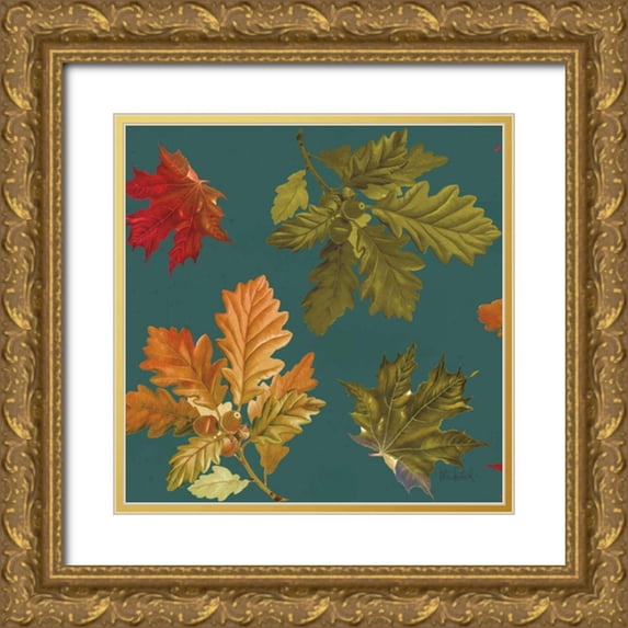 Pertiet, Katie 26x26 Gold Ornate Wood Framed with Double Matting Museum Art Print Titled - Fall Garden Step 04B