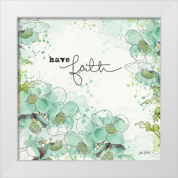 Pertiet, Katie 26x26 White Modern Wood Framed Museum Art Print Titled - Dream and Faith II