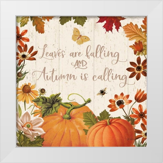Pertiet, Katie 26x26 White Modern Wood Framed Museum Art Print Titled - Fall Garden III
