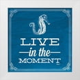 thumbnail image 1 of Pertiet, Katie 26x26 White Modern Wood Framed Museum Art Print Titled - Live in the Moment Blue, 1 of 4