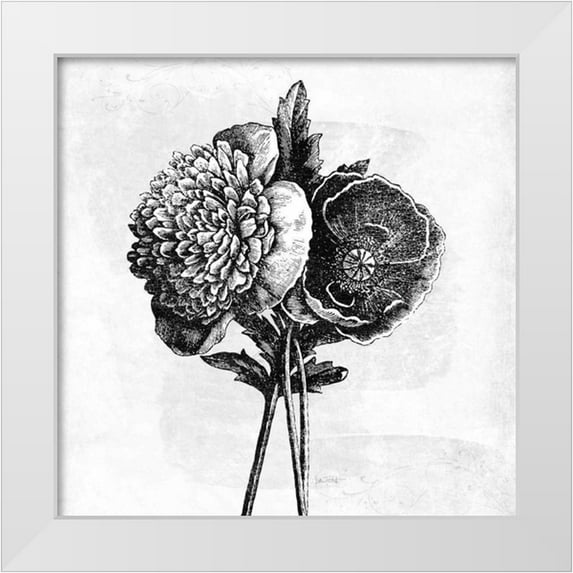Pertiet, Katie 26x26 White Modern Wood Framed Museum Art Print Titled - Spa Botanical III BW