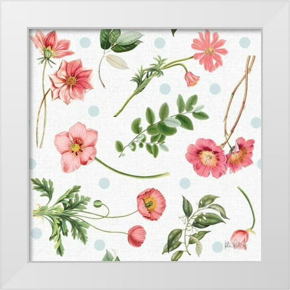 Pertiet, Katie 26x26 White Modern Wood Framed Museum Art Print Titled - Studio Botanicals Pattern IA