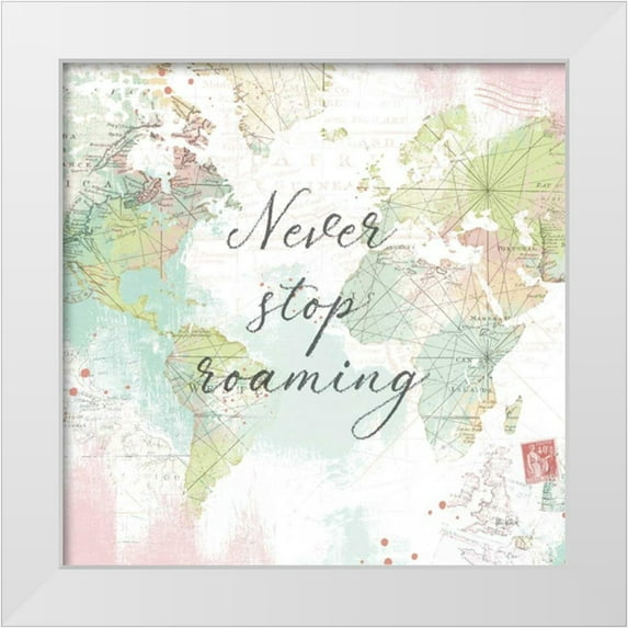 Pertiet, Katie 26x26 White Modern Wood Framed Museum Art Print Titled - World Adventure III