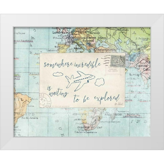 Pertiet, Katie 32x26 White Modern Wood Framed Museum Art Print Titled - Travel Posts IV