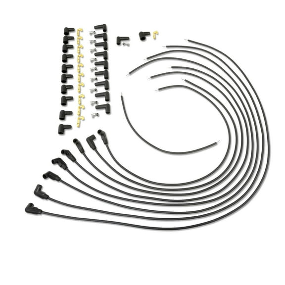 Pertronix 708190 Flame-Thrower Black Universal 90 Degree Spark Plug Wire for 8 Cylinder
