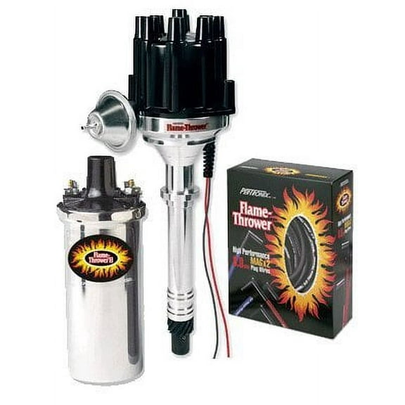 Pertronix Bundle001 Ignition Kit includes Chevy SB/BB Billet Plug n Play Distributor with Black Female Cap,