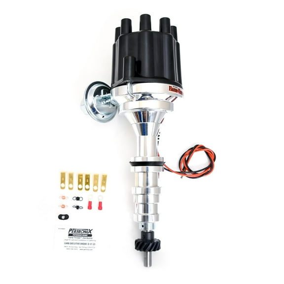 Pertronix D7133700 Distributor Billet I3 For Ford 351C, Black Cap