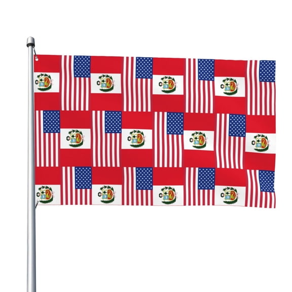 Peru America Flag Flag 4x6ft Cool Funny Flag Banner For Dorm Bedroom Wall Decor Indoor Outdoor