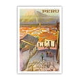thumbnail image 1 of Peru - Arequipa Village South America - El Misti Volcano (Putina) - Vintage Travel Poster by F. C. Hannon c.1950s - Master Art Print (Unframed) 12in x 18in, 1 of 4