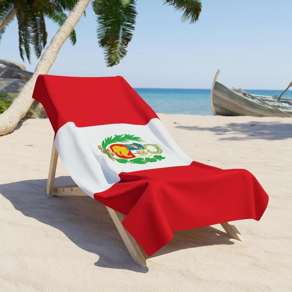 Peru Beach Towel, Peru F1lag tovel, F1lag of Peru, BeL1GI1Um F1lag beach tovel, Peru Country F1lag Gift, Peru tovel, Peru Gift