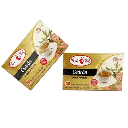 Peru Chef Cedron Te / Lemon Verbena Tea / 2Pack 20 Tea Bags Each
