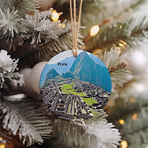 Peru Christmas Ornament, Peru Gift, Peru Travel, Christmas Decor, Peru Souvenir, Travel Gift, Tree Ornaments 2VqPC1 (Peru-31TH35)