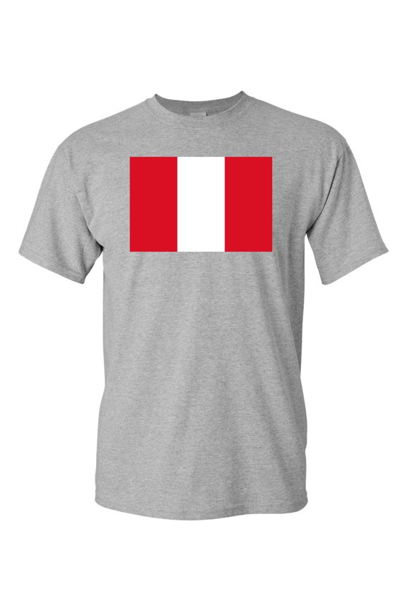 Peru Country Flag Adult DT T-Shirt Tee