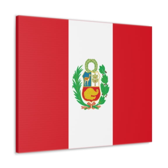 Peru Country Flag Canvas Vibrant Wall Art Unframed Home Decor