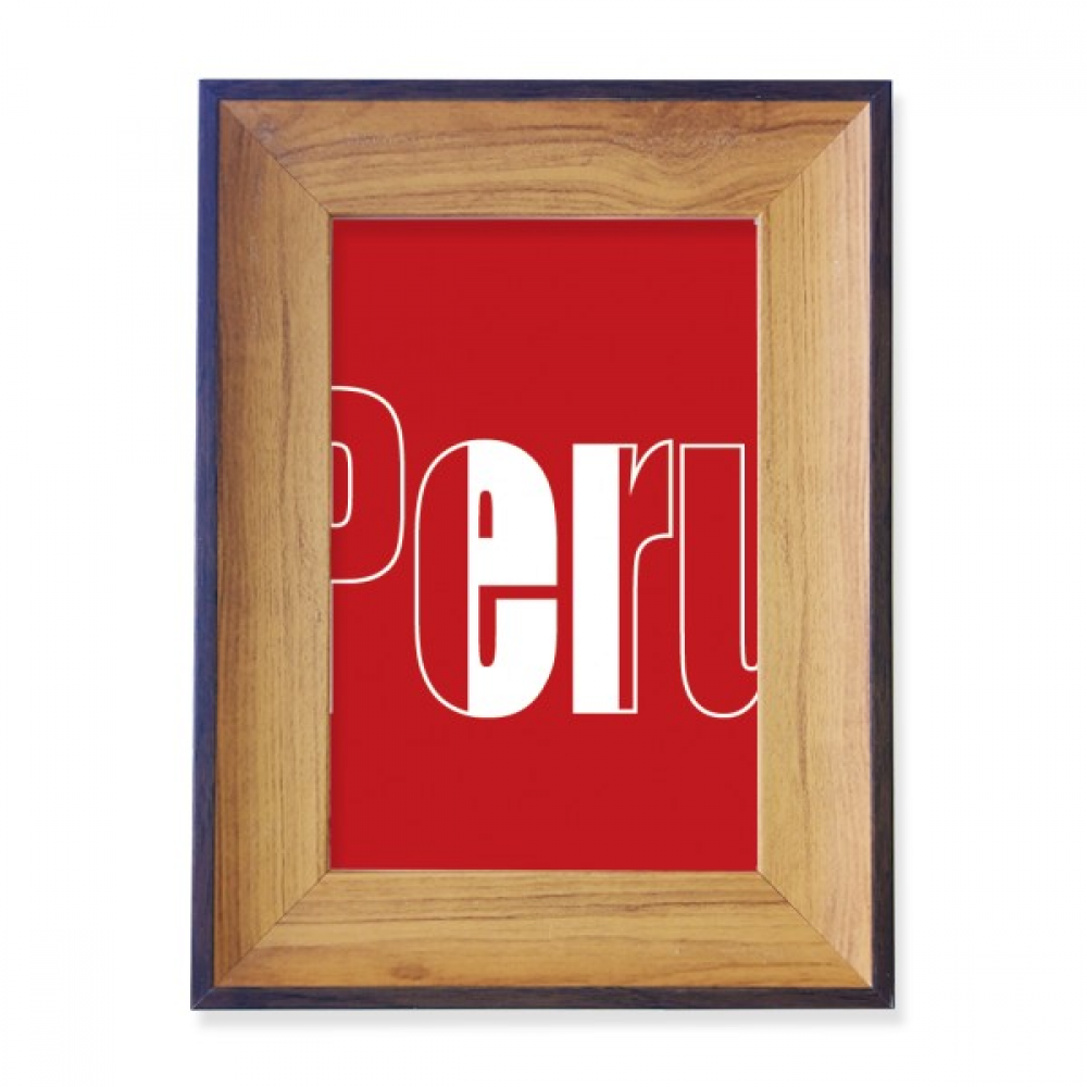 Peru Country Flag Name Photo Frame Exhibition Display Art Desktop ...