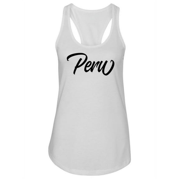 Peru Cursive  Tank Women -Image by Shutterstock, Female XX-Large