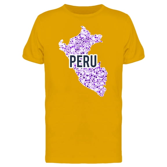 Peru Dotted Map Ts Tee Men's -Image by Shutterstock