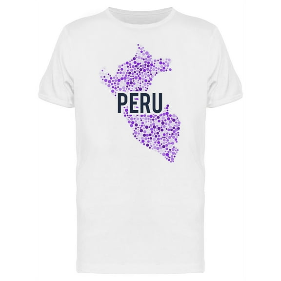 Peru Dotted Map Ts Tee Men's -Image by Shutterstock
