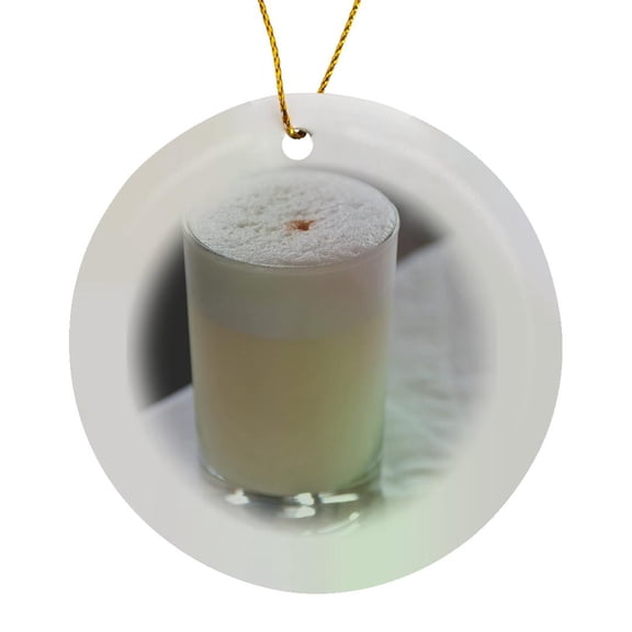 3drose, Peru, Lima. Pisco Cocktail - Sa17 Mde0043 - Michael Defreitas, Circle Porcelain Ornament