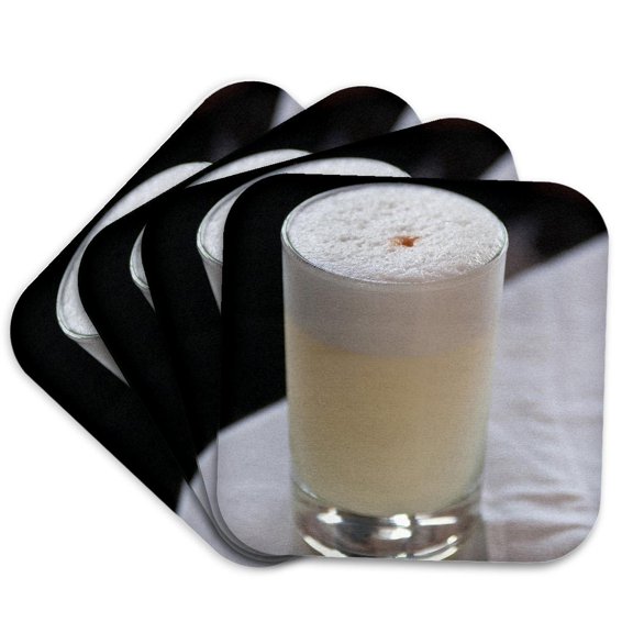3drose, Peru, Lima. Pisco Cocktail - Sa17 Mde0043 - Michael Defreitas, Set of 4 Coasters - Soft
