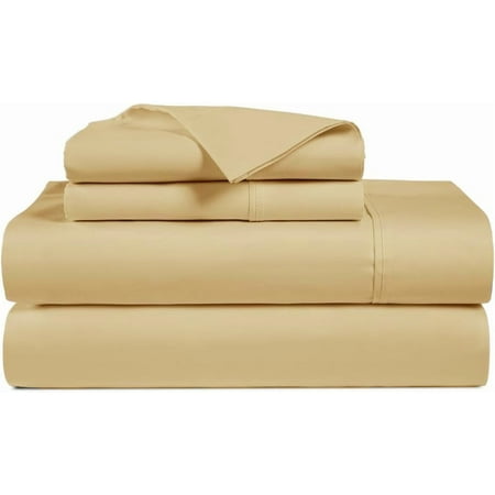 Peru Luxurios 800-Thread-Count 100% Rich Egyptian Cotton {4-PCs Sheet Set QUEEN Size} Soft & Smooth Durable Fit 9-12" Inches Deep Pocket ( Solid, Beige ) .