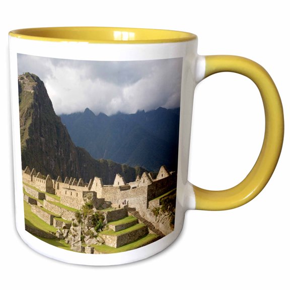 3drose, Peru, Machu Picchu - Sa17 Bja0055 - Jaynes Gallery, 15oz Two-tone Yellow Mug
