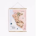 Peru Map Wall Art Print With Hand Drawn Travel Decor - Walmart.com