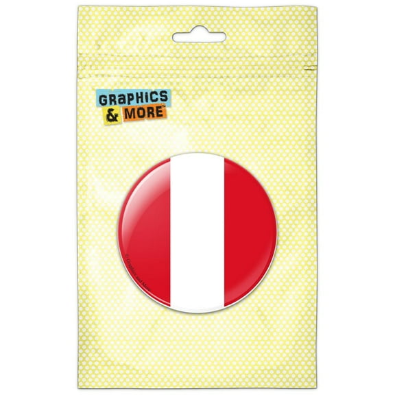 Peru National Country Flag Refrigerator Button Magnet