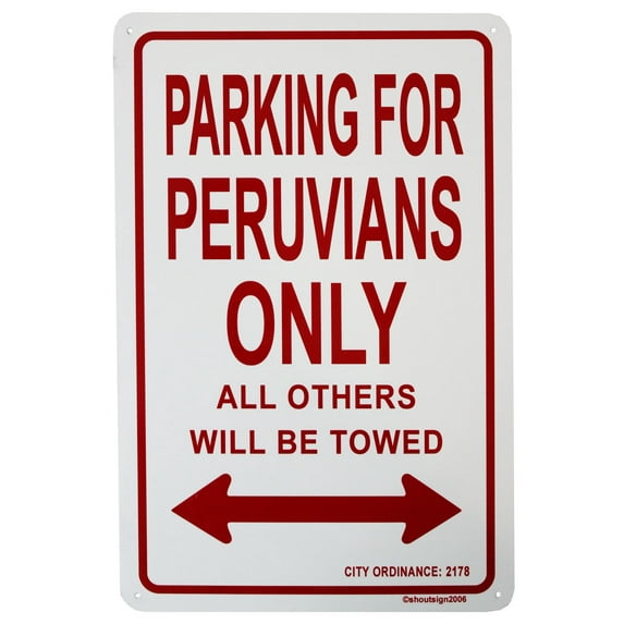 Peru Parking Sign
