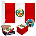 thumbnail image 1 of Peru Peruvian Flag 3x5FT 5-Pack Double-sided Embroidered Polyester By G128, 1 of 8