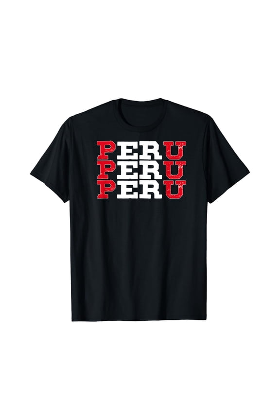Peru | Peruvian Flag Sports Lovers T-Shirt All Size S-5XL