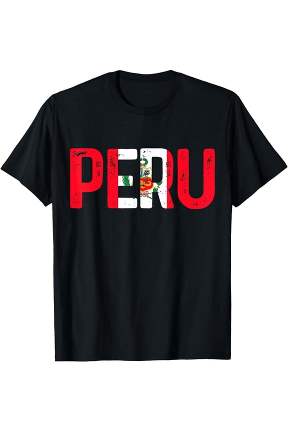 Peru Peruvian Flag Vintage Pride T-Shirt mens t shirt，black，women，funny，misfits，men，journey，t-shirt
