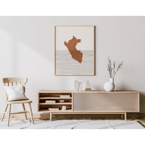 Peru Print Boho Peru Wall Art And Decor Country Travel Peru Map Silhouette And Gift Idea