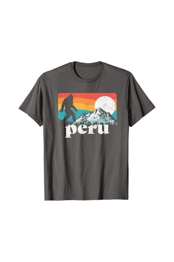 Peru Retro Bigfoot Mountains T-Shirt