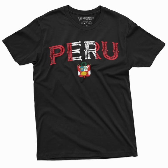 Peru T-Shirt Tee Shirt Peruvian Flag Coat Of Arms Mens Womens Unisex T-Shirt